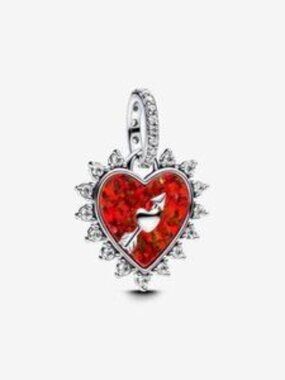 Pandora Spinnable Arrow Heart Dangle Charm